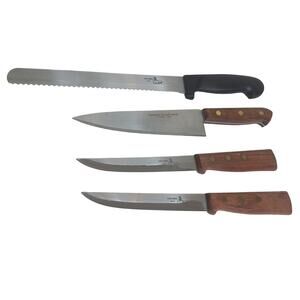 Columbia Cutlery Stainless Steel Knives Chef Serrated  SET OF 4
